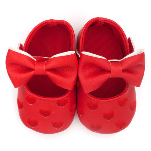 Baby Ballerina&#039;s Rood Met Hartjes