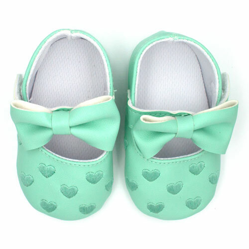 Baby Ballerina&#039;s Aqua Met Hartjes