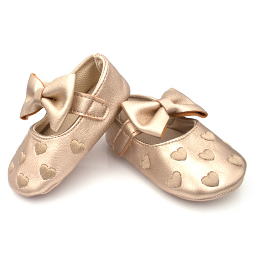 Baby Ballerina&#039;s Goud Met Hartjes