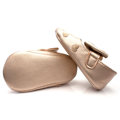 Baby Ballerina&#039;s Goud Met Hartjes