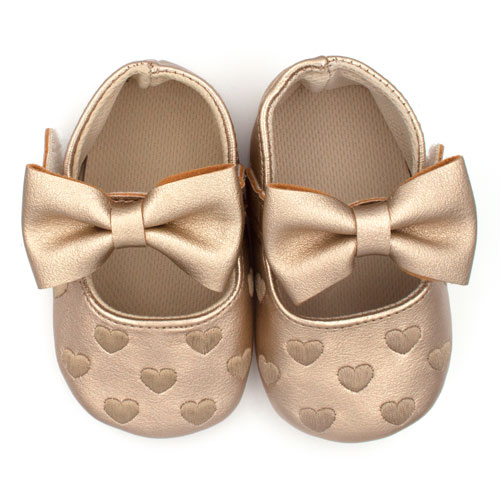 Baby Ballerina&#039;s Goud Met Hartjes