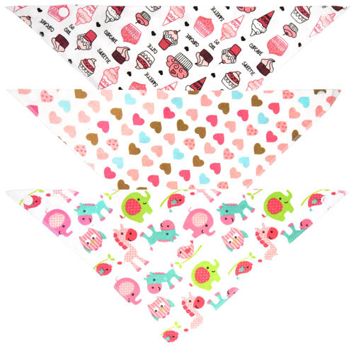 Pink n Pretty Bandana Slabbetjes - Set van 3