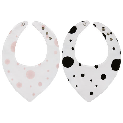 Meyco Bandana Dots Roze/Dots Zwart - Set van 2