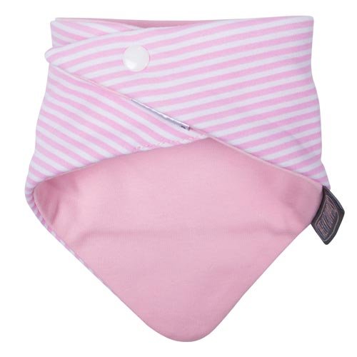 Cheeky Chompers Pink Rainbow &amp; Stripes Neckerbibs - Set van 2