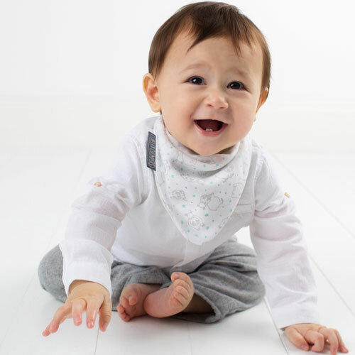 Cheeky Chompers Rosy Days &amp; Hippo Muslin Neckerbibs - Set van 2