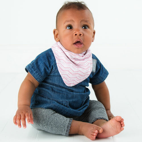 Cheeky Chompers Rosy Days &amp; Hippo Muslin Neckerbibs - Set van 2