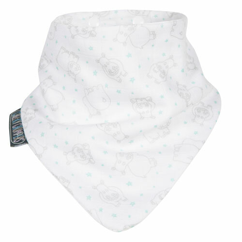 Cheeky Chompers Rosy Days &amp; Hippo Muslin Neckerbibs - Set van 2