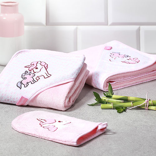 Babyono Bamboo Baby Washandje Roze