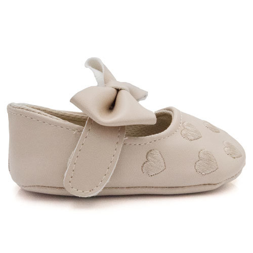 Baby Ballerina&#039;s Beige Met Hartjes