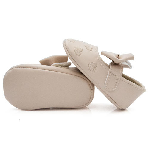 Baby Ballerina&#039;s Beige Met Hartjes