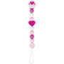 Heimess Fopspeenketting - Roze Hart L21cm