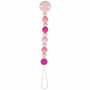 Heimess Fopspeenketting - Roze Grijs Wit L21cm