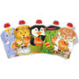 Squiz 5-pack herbruikbare knijpzakjes Carnaval 130 ml