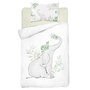 Mayamoo Bamboe Dekbedovertrekset Olifant Natuur Groen 100x135cm