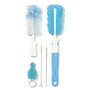 Babyono Fles &amp; Speen Borstel Set Blauw