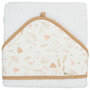 BimbiDreams Badcape - Cottage 100x100cm White/Pink