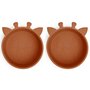 nuuroo Alex Siliconen Kom Giraf Caramel Caf&eacute; - 2-pack