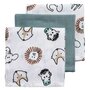 Meyco Monddoekjes 3-Pack Hydrofiel Animal Multicolor-30x30cm