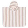 Jollein Badponcho Stripe Terry Wild Rose GOTS