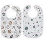 Meyco Slab Dots Animal/Dots Stone Green - Set van 2