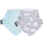 Cheeky Chompers Grey &amp; Mint Neckerbibs - Set van 2