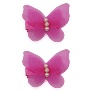 tiny butterfly hair clips