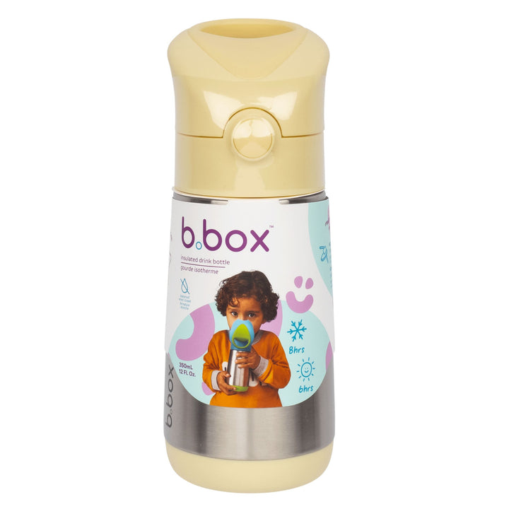 b.box Insulated Drink Bottle 350ml Lemon Twist