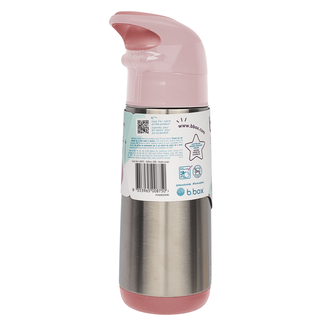 b.box Insulated Drink Bottle 500ml Blush Crush