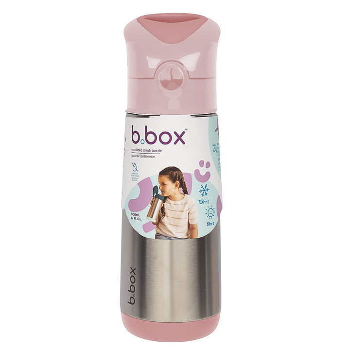 b.box Insulated Drink Bottle 500ml Blush Crush