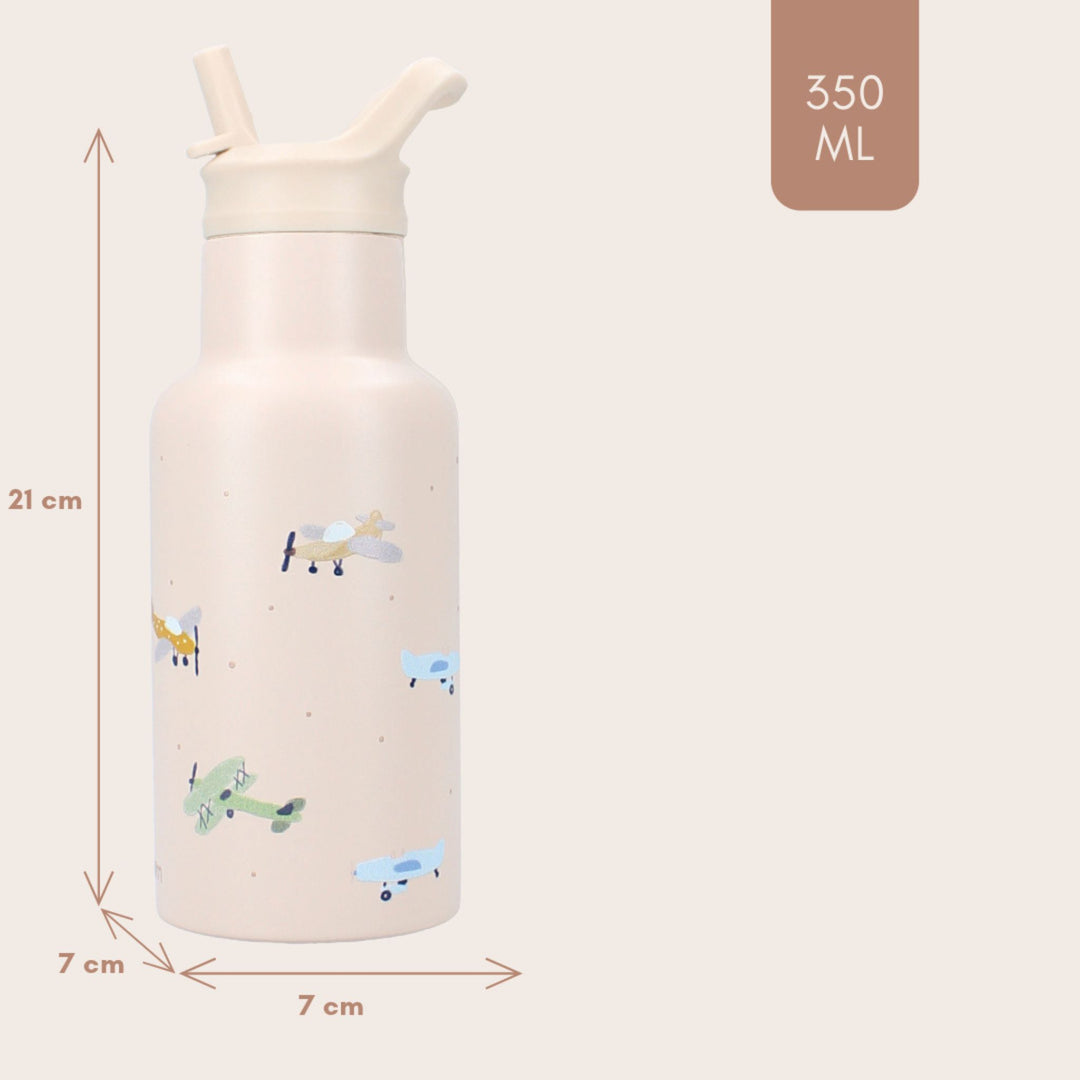 Kidzroom Small Talk Vliegtuigen Drinkfles 350 ml