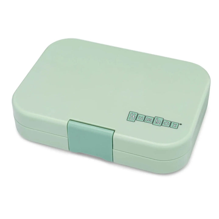 Mintgroene Yumbox broodtrommel voor kinderen, handig voor lunch en snacks.
