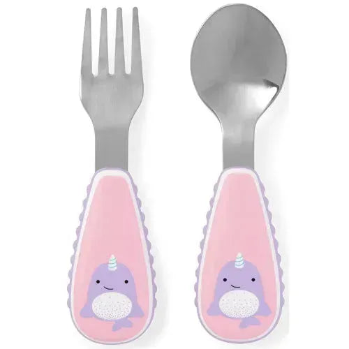 Skip Hop Zootensils Vork en Lepel Set Walvis - Tiny Giggles