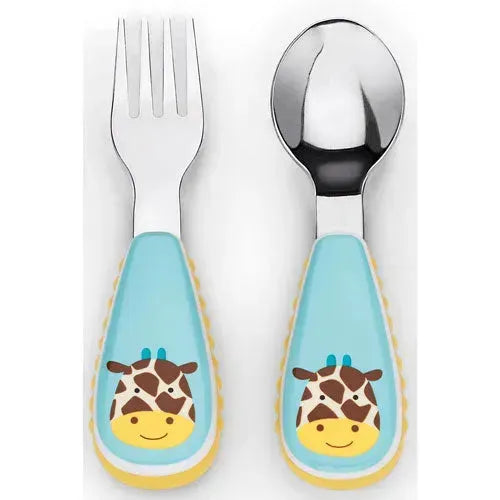 Skip Hop Zootensils Vork en Lepel Set Giraffe - Tiny Giggles