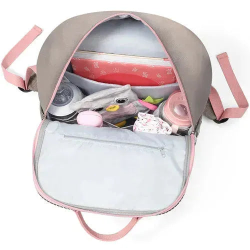 Babyono London Look Pink-Grey Verzorgingsrugzak - Tiny Giggles