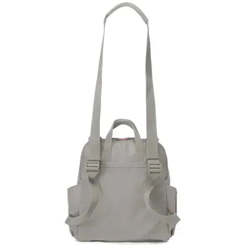 Babymel Robyn Convertible Backpack Faux Leather Pale Grey Luiertas - Tiny Giggles