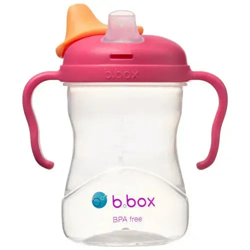 b.box Spout Cup Raspberry 4m+ - Tiny Giggles