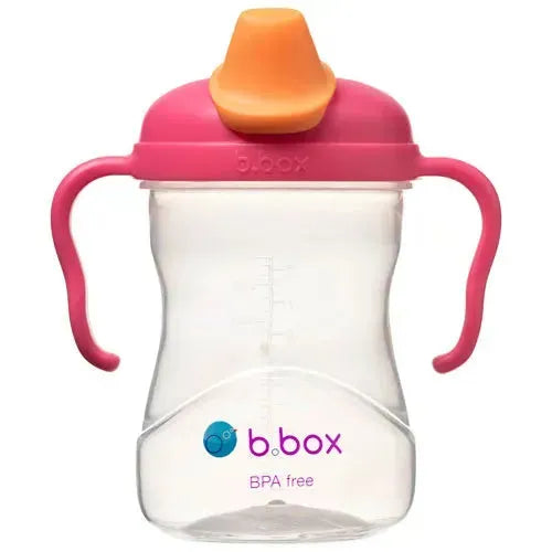 b.box Spout Cup Raspberry 4m+ - Tiny Giggles