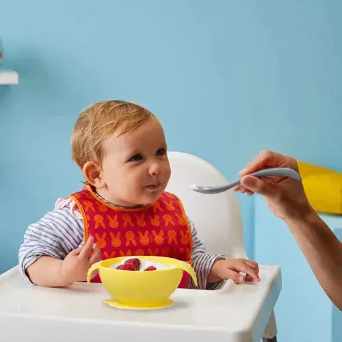 b.box Silicone First Feeding Set Lemon Sherbert 6m+ - Tiny Giggles