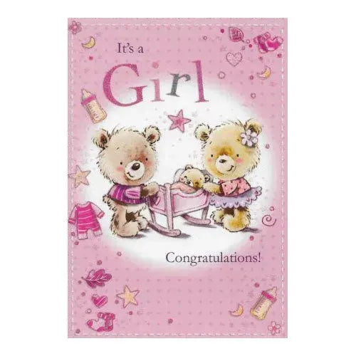 Geboortekaartje - Its A Girl Congratulations - Tiny Giggles