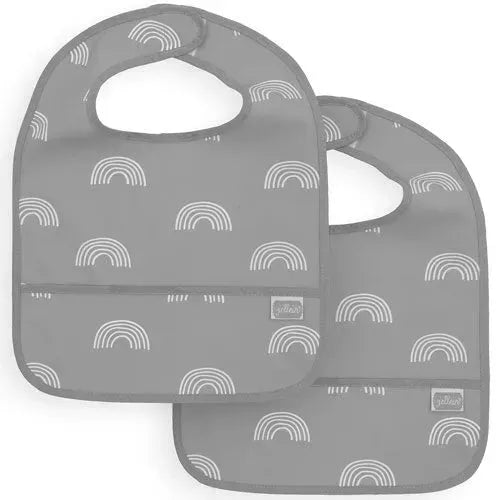 Jollein Slab Waterproof Rainbow Grey 2-pack - Tiny Giggles