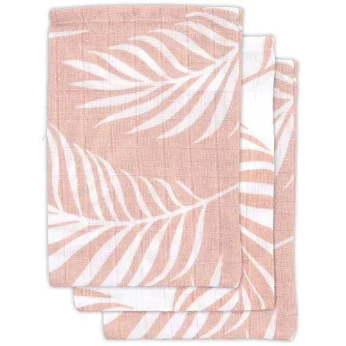 Jollein Hydrofiel washandje Nature pale pink (3pack) - Tiny Giggles