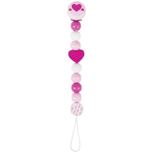 Heimess Fopspeenketting - Roze Hart L21cm - Tiny Giggles