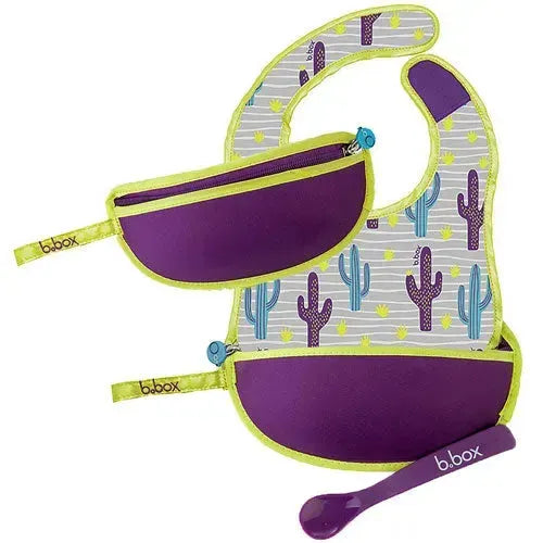 b.box Travel Bib Cactus Capers - Tiny Giggles