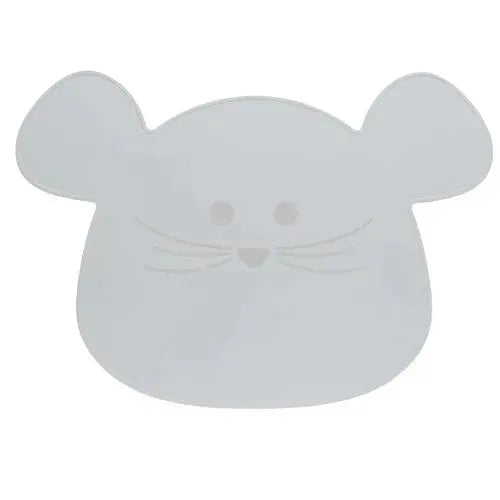 Lässig Placemat Silicone - Little Chums Mouse Grijs - Tiny Giggles