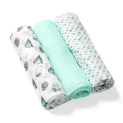 Babyono Bamboe Hydrofiele Luiers Mint 3 Stuks - Tiny Giggles