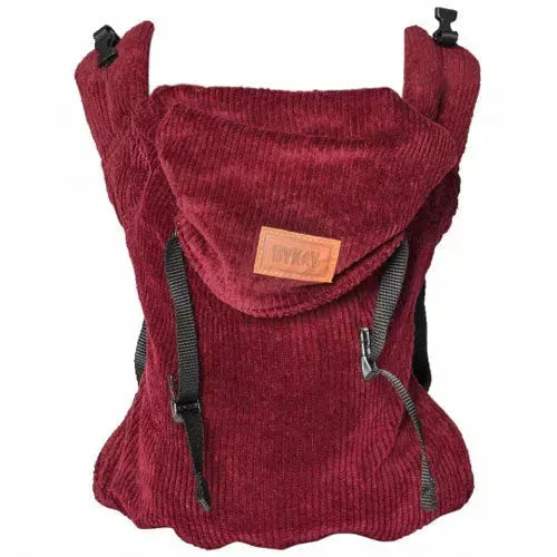 ByKay Draagzak Click Carrier Classic - Ribbed Velvet Berry Red - Tiny Giggles