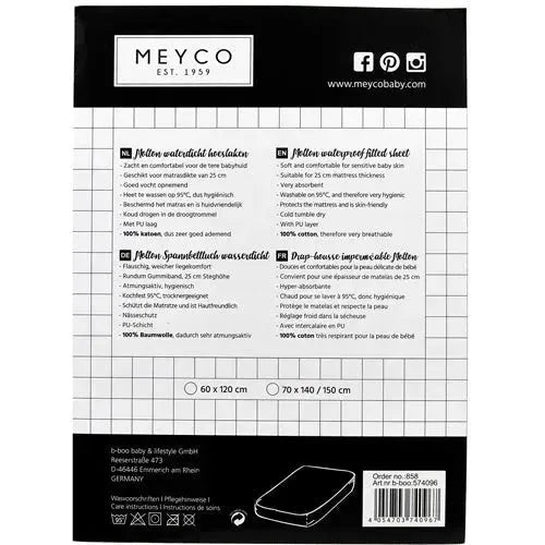 Meyco molton waterdicht hoeslaken 60x120 cm - Tiny Giggles