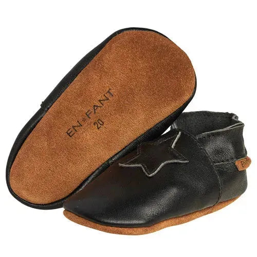 EN FANT Baby slippers Leather Black – Tiny Giggles
