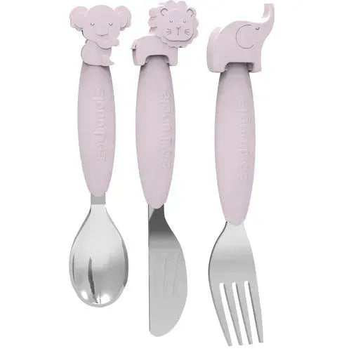 Bo Jungle B-Silicone Roze Bestek Set - Tiny Giggles