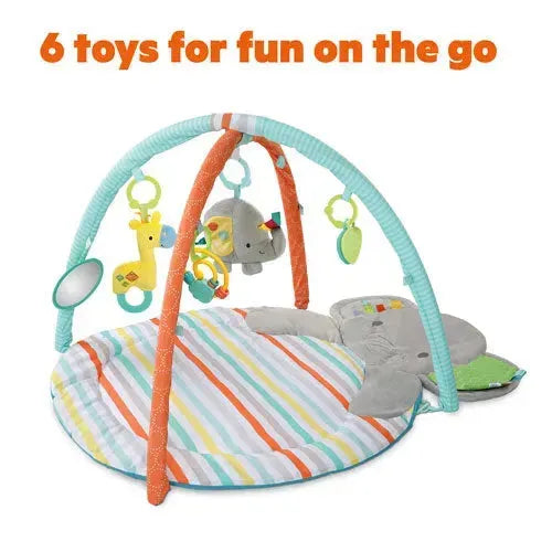 Bright Starts Hug-n-Cuddle Elephant Activity Gym Speelkleed - Tiny Giggles